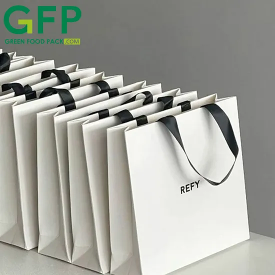 Индивидуальный заказ, косметические товары, ювелирные изделия, свадебные сувениры, картонная ручка, белая крафт-бумага, упаковка для покупок, небольшой подарочный бумажный пакет