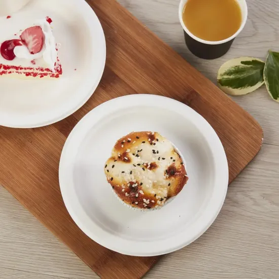 Биоразлагаемые одноразовые школьные тарелки для еды на вынос из сахарного тростника, формованные из бумажной массы