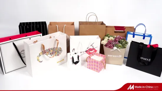 Индивидуальная модная/перерабатываемая упаковка с напечатанным рисунком, белые/черные/коричневые крафт-бумажные пакеты оптом/в розницу/оптом