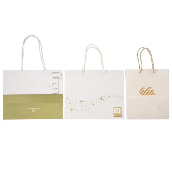 Экологически чистый, роскошный внешний вид, настраиваемый, роскошный бумажный пакет для подарков и покупок