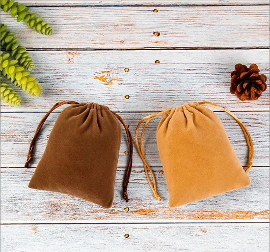 Модный фирменный логотип для подарка, ювелирных изделий, косметики, упаковки, затягивающегося шнурком, мягкий бархатный мешочек