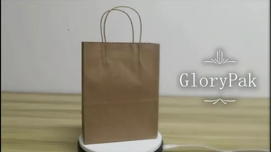 Оптовая упаковка из крафт-бумаги с витой ручкой для покупок